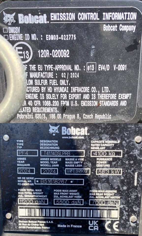Telescopic wheel loader Bobcat T41.140SLPRB 1er Main Origine Française endommagé: picture 7