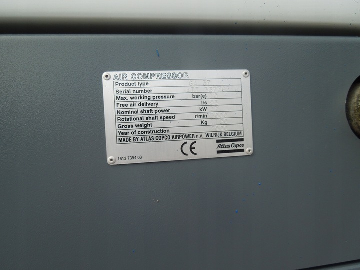 ATLAS COPCO GA37 - Air compressor: picture 4 ATLAS COPCO GA37 - Air compressor: picture 4