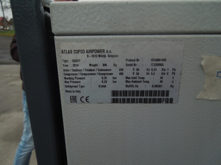 ATLAS COPCO GA5FF - Air compressor: picture 4 ATLAS COPCO GA5FF - Air compressor: picture 4