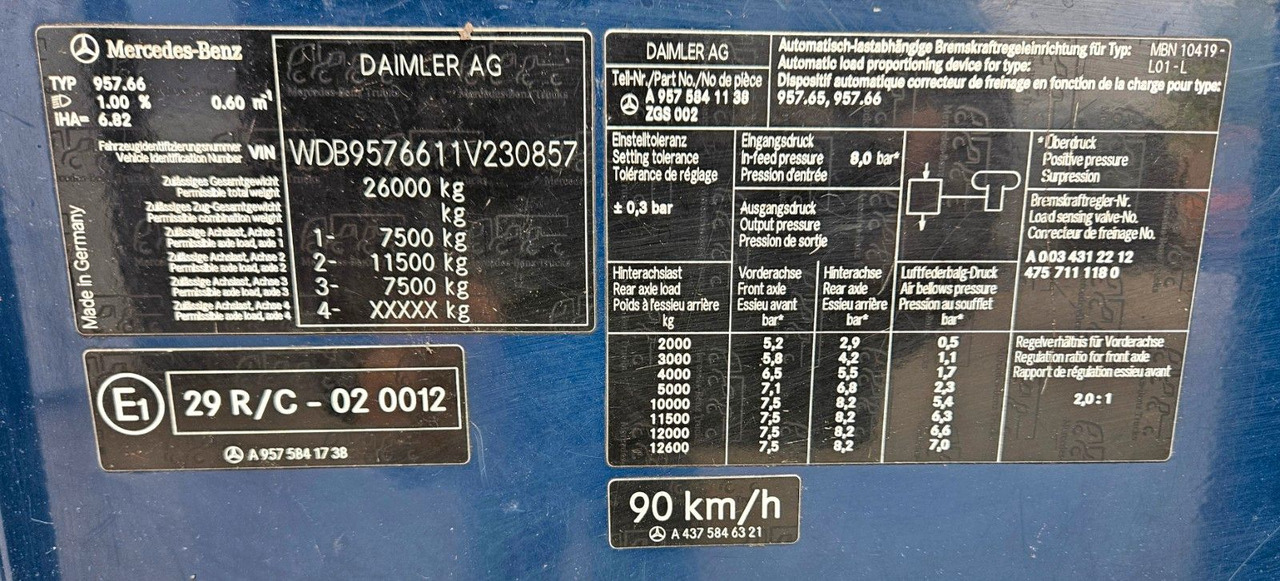 Garbage truck Mercedes-Benz Econic 2629 Zoeller Medium XL-S Variopress EEV: picture 11