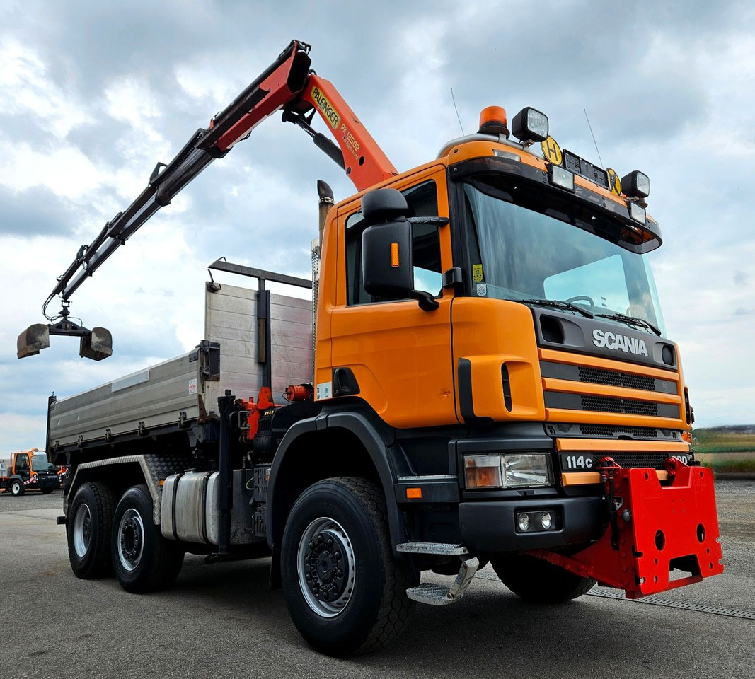 Scania P114 380 6x4-4 Palfinger PK12502 Kran Funk - Tipper, Crane truck: picture 1 Scania P114 380 6x4-4 Palfinger PK12502 Kran Funk - Tipper, Crane truck: picture 1