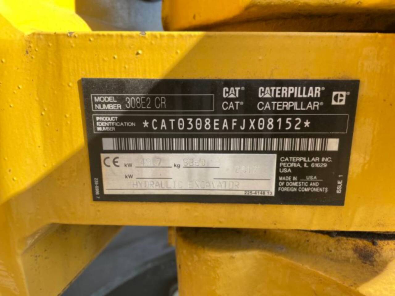 Crawler excavator CAT 308E2CR: picture 6