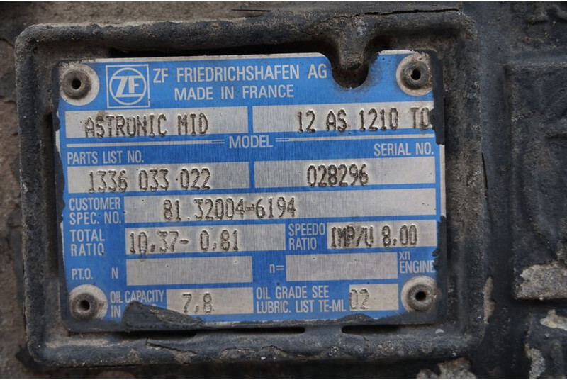 ZF 12AS1210OD TGM - Gearbox for Truck: picture 5 ZF 12AS1210OD TGM - Gearbox for Truck: picture 5