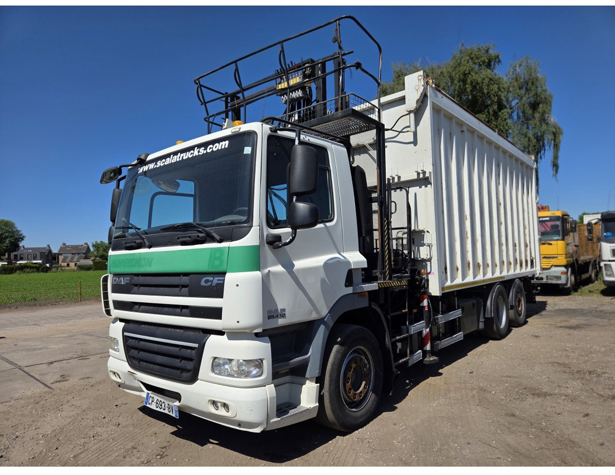Tipper, Crane truck DAF CF85.410 6x2 steering axle lenk Tipper Crane HIAB J1320Z: picture 7