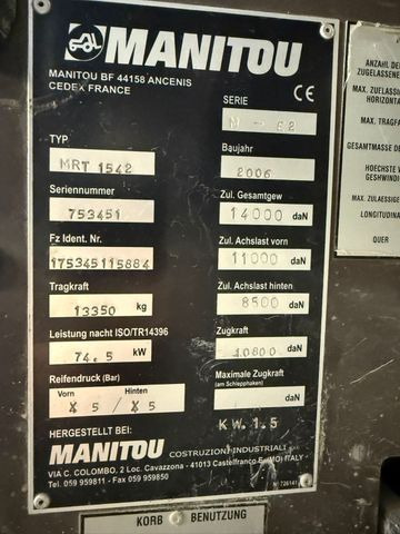 Manitou MRT 1542 M, Korb, Schaufel, Gabeln - Wheel loader: picture 4 Manitou MRT 1542 M, Korb, Schaufel, Gabeln - Wheel loader: picture 4