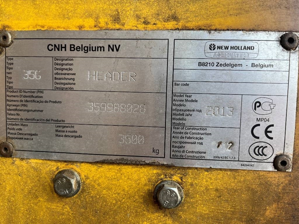 New Holland 35G Skärbord / Header - Grain header: picture 2 New Holland 35G Skärbord / Header - Grain header: picture 2