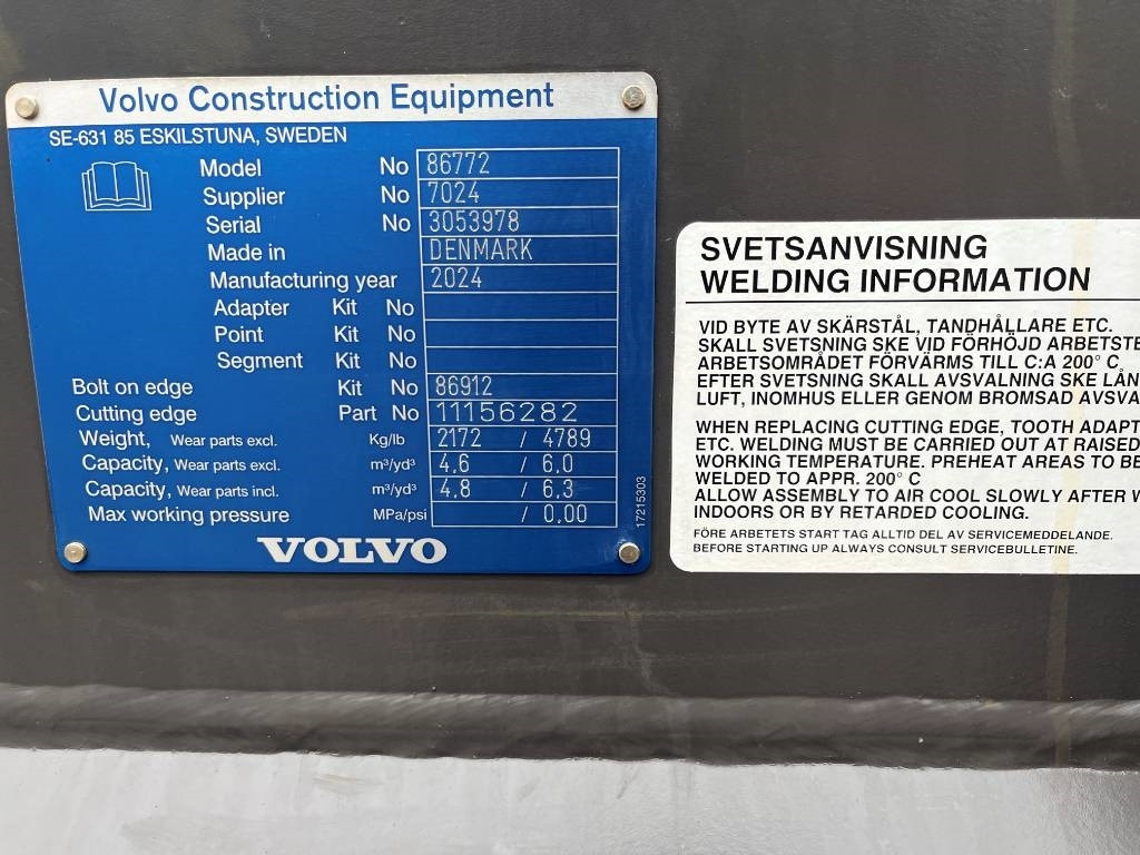 Volvo L150H L180H Ny Skopa Volvo L150 L180 Bucket - Bucket for Construction machinery: picture 2 Volvo L150H L180H Ny Skopa Volvo L150 L180 Bucket - Bucket for Construction machinery: picture 2