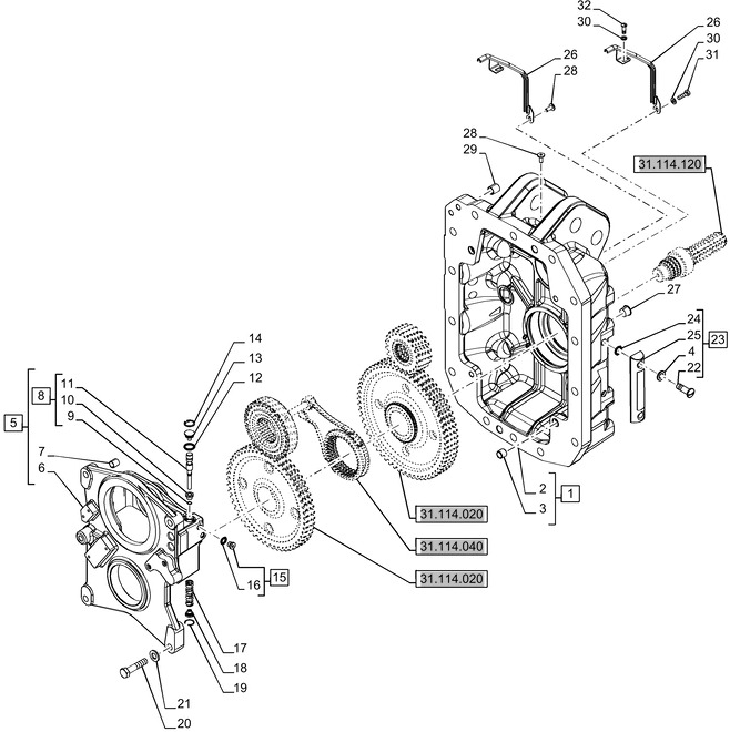 New Holland T6070 Wom 51530586 - Transmission for Farm tractor: picture 1 New Holland T6070 Wom 51530586 - Transmission for Farm tractor: picture 1