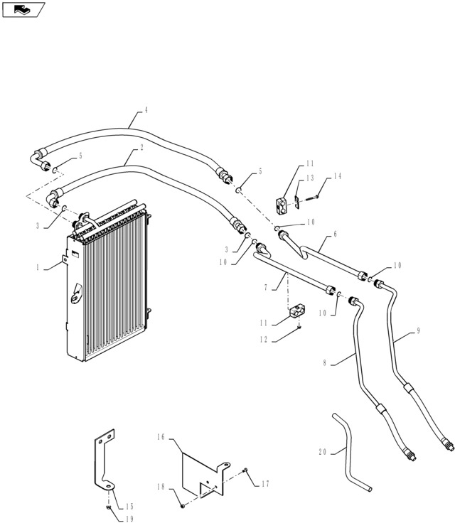 New Holland T6090 Rurka hydrauliczna 84291021 - Hydraulics for Agricultural machinery: picture 1 New Holland T6090 Rurka hydrauliczna 84291021 - Hydraulics for Agricultural machinery: picture 1