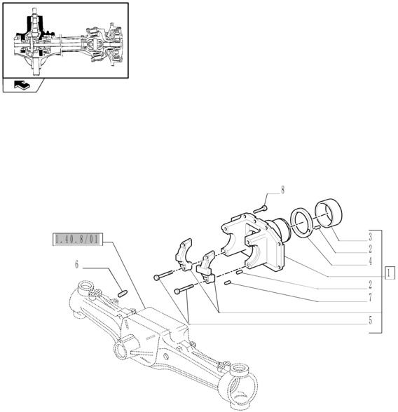 New Holland T6090 T6070 Wspornik 87523106 - Axle and parts for Farm tractor: picture 1 New Holland T6090 T6070 Wspornik 87523106 - Axle and parts for Farm tractor: picture 1