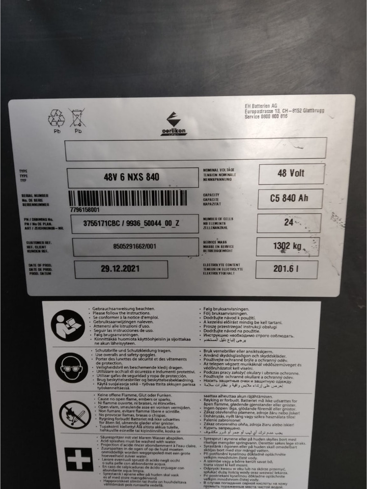 Battery 48V 840Ah - Battery for Material handling equipment: picture 2 Battery 48V 840Ah - Battery for Material handling equipment: picture 2