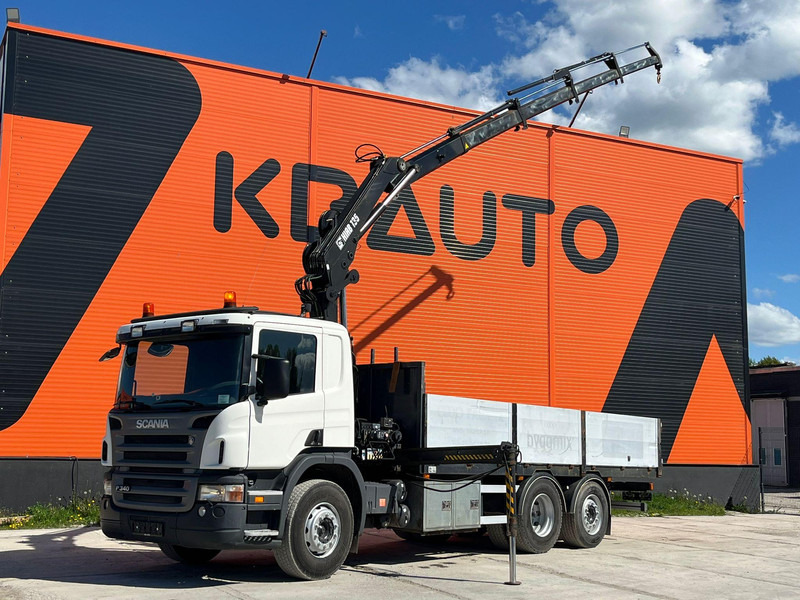 Scania P 340 6x2 HIAB 135-4 / PLATFORM L=6171 mm - Dropside/ Flatbed truck, Crane truck: picture 1 Scania P 340 6x2 HIAB 135-4 / PLATFORM L=6171 mm - Dropside/ Flatbed truck, Crane truck: picture 1