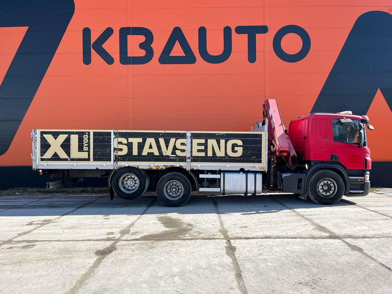 Scania P 340 6x2 HMF 1820 K5 / PLATFORM L=6760 mm - Dropside/ Flatbed truck, Crane truck: picture 5 Scania P 340 6x2 HMF 1820 K5 / PLATFORM L=6760 mm - Dropside/ Flatbed truck, Crane truck: picture 5