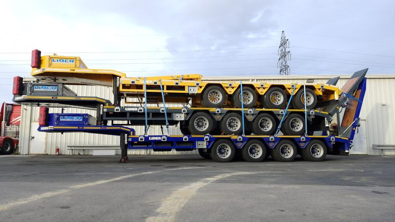 New Low loader semi-trailer Lider trailer (Export Afrique) Porte-Char lames 4 essieux: picture 6