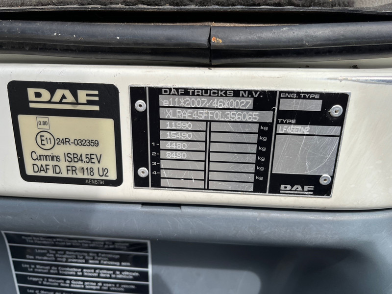 Box truck DAF FA LF45.160 / 48 DKM! / 12 ton / Loadlift /  NL Truck / APK-TUV 01-26: picture 15