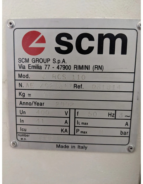 Woodworking machinery for transportation of timber Scm Sandya 5, model 5 RCS 110: picture 12