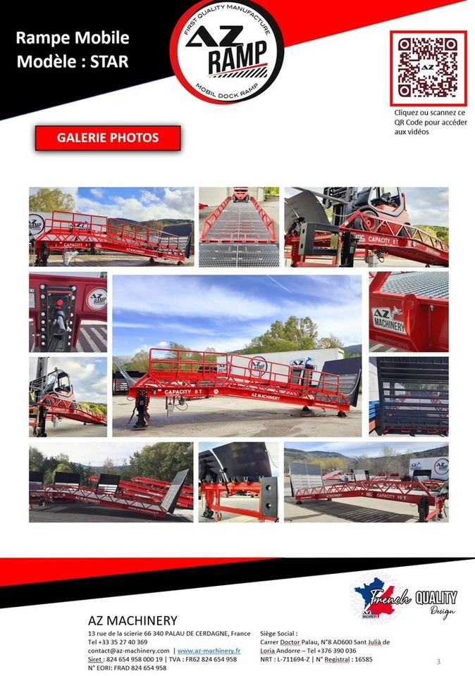 **RENTAL** Loading Ramp with with hydraulic tilting bridge - AZ RAMP - STAR- 8T. 8 ton capacity - Loading ramp: picture 4 **RENTAL** Loading Ramp with with hydraulic tilting bridge - AZ RAMP - STAR- 8T. 8 ton capacity - Loading ramp: picture 4