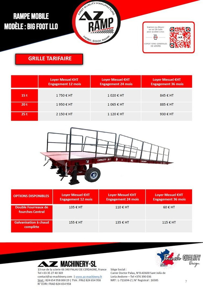**RENTAL**Wide Mobile dock ramp, uncouplable AZ RAMP BIG FOOT LLO 20 T - Loading ramp: picture 2 **RENTAL**Wide Mobile dock ramp, uncouplable AZ RAMP BIG FOOT LLO 20 T - Loading ramp: picture 2