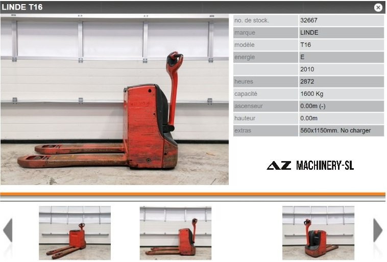 Used Electric Pallet Truck-Fenwick-T16 - Pallet truck: picture 1 Used Electric Pallet Truck-Fenwick-T16 - Pallet truck: picture 1