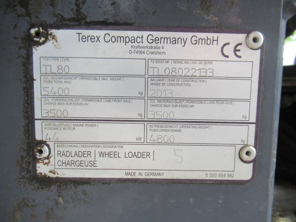 Terex TL 80 AS - Wheel loader: picture 5 Terex TL 80 AS - Wheel loader: picture 5