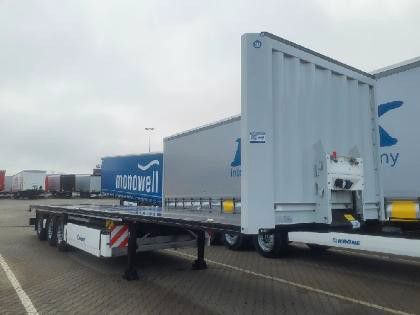 Krone Plateau-Auflieger - Lenkachse + Stapleraufnahme Krone Plateau-Auflieger - Lenkachse + Stapleraufnahme - Dropside/ Flatbed semi-trailer: picture 1 Krone Plateau-Auflieger - Lenkachse + Stapleraufnahme Krone Plateau-Auflieger - Lenkachse + Stapleraufnahme - Dropside/ Flatbed semi-trailer: picture 1