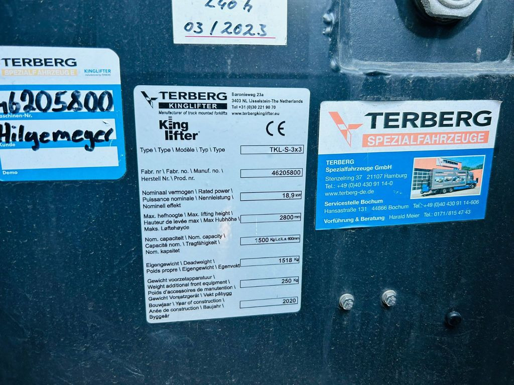 Truck mounted forklift Terberg Kinglifter TKL-S-3x3 1.500 kg Terberg Kinglifter TKL-S-3x3 1.500 kg: picture 10 Truck mounted forklift Terberg Kinglifter TKL-S-3x3 1.500 kg Terberg Kinglifter TKL-S-3x3 1.500 kg: picture 10