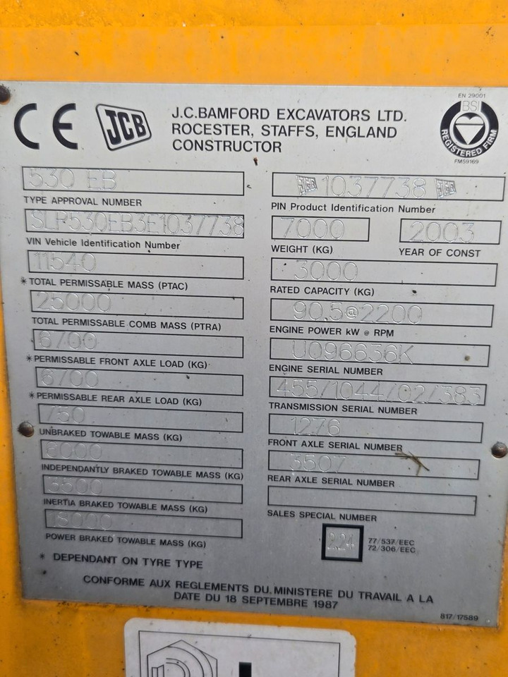 JCB 530 - Telescopic handler: picture 2 JCB 530 - Telescopic handler: picture 2