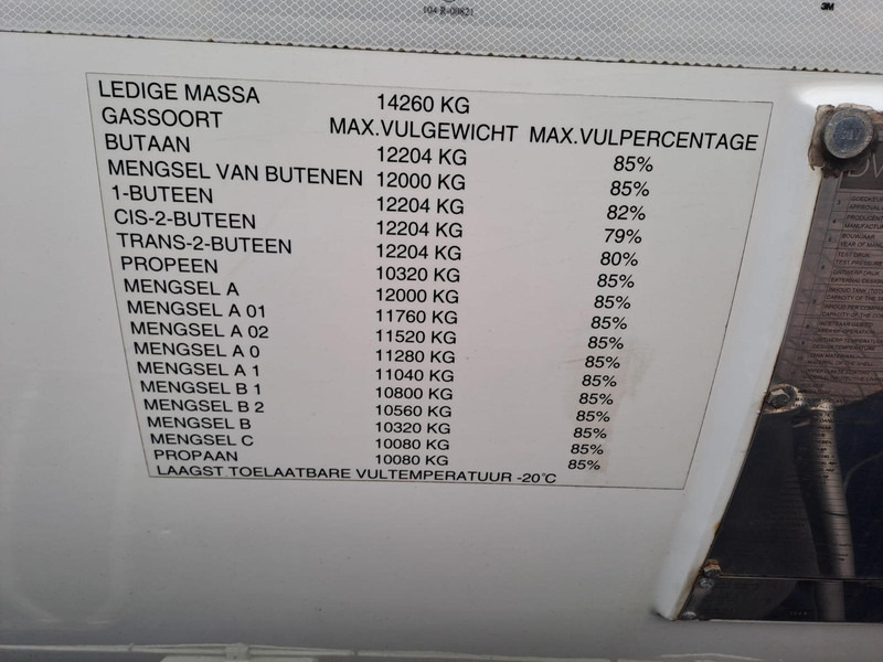 Tank truck DAF FAN CF75. 6x2 -24030 L Gas tank truck -Gas, Gaz, LPG, GPL, Propane, Butane tank, Gastank ID 2.166 Rootselaar, flowmeter, pump, sunroof on tank: picture 14