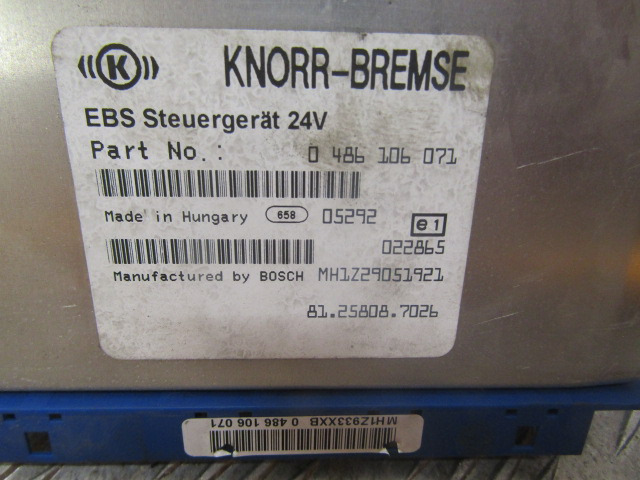 MAN TGM EBS ECU P/NO 81.25808.7026 - ECU for Truck: picture 2 MAN TGM EBS ECU P/NO 81.25808.7026 - ECU for Truck: picture 2