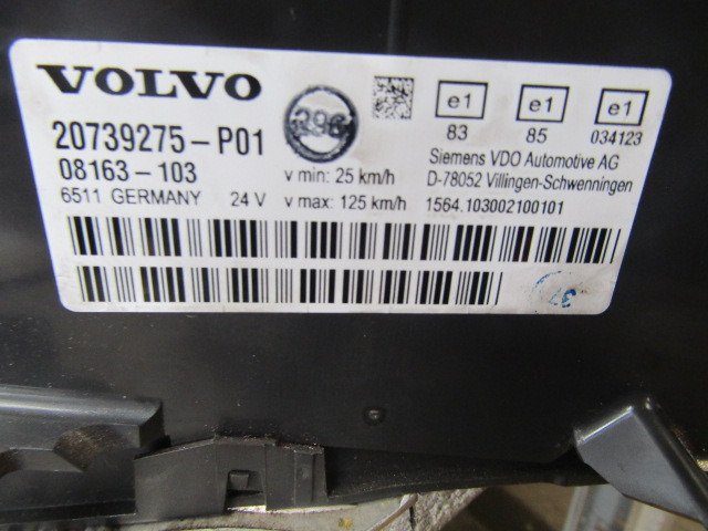 VOLVO FH13 CLOCK CLUSTER P/NO 20739275-P01 - Cab and interior for Truck: picture 2 VOLVO FH13 CLOCK CLUSTER P/NO 20739275-P01 - Cab and interior for Truck: picture 2