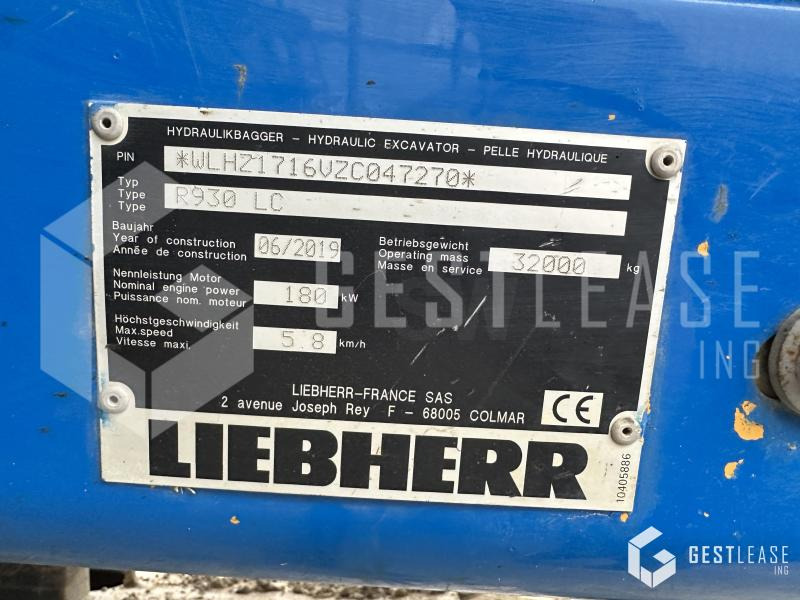 Crawler excavator Liebherr R930LC G8: picture 12 Crawler excavator Liebherr R930LC G8: picture 12