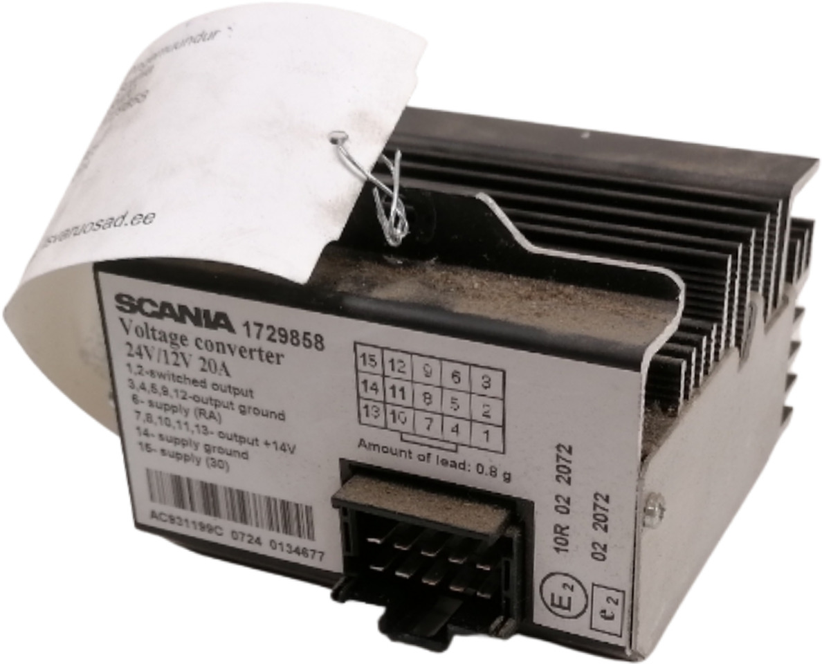 Scania Voltage converter 1729858 - Electrical system for Truck: picture 1 Scania Voltage converter 1729858 - Electrical system for Truck: picture 1