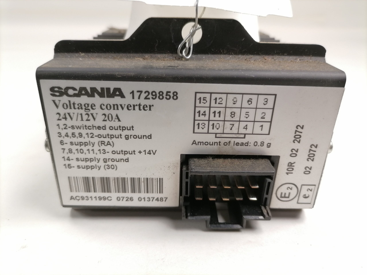 Scania Voltage converter 1729858 - Electrical system for Truck: picture 2 Scania Voltage converter 1729858 - Electrical system for Truck: picture 2
