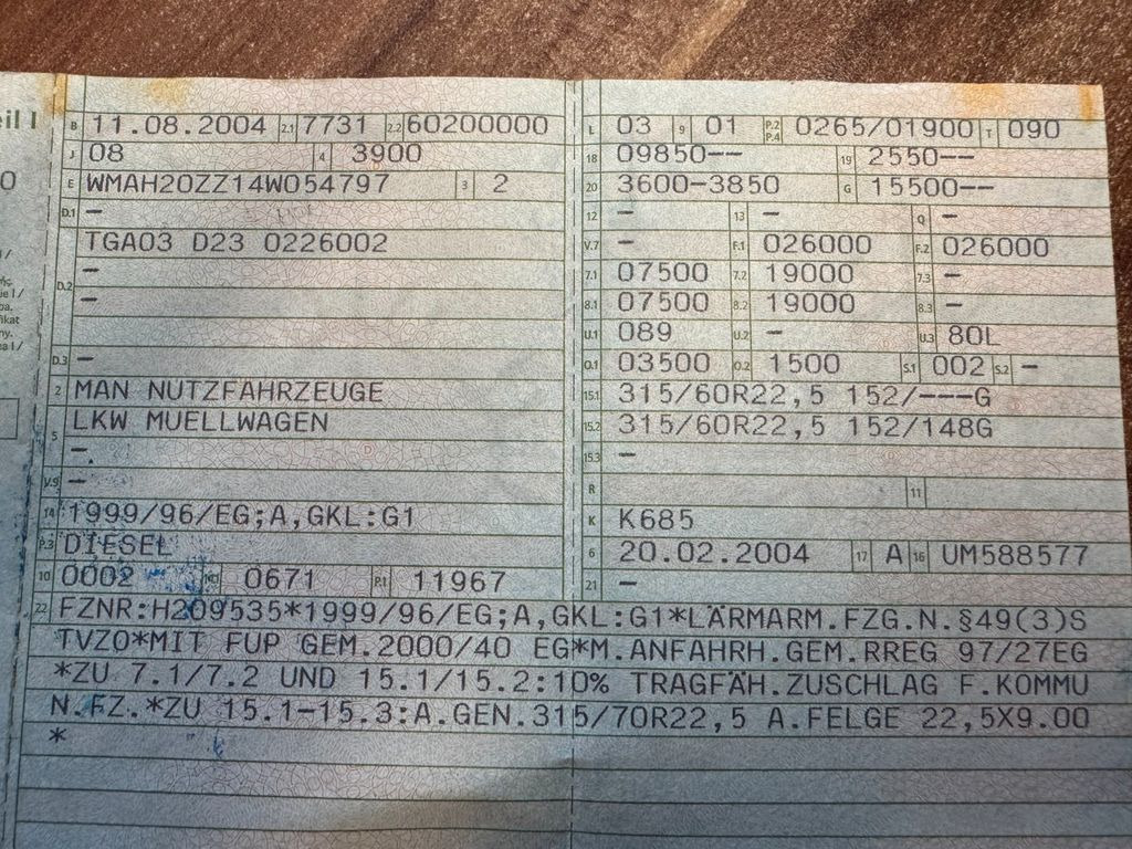 MAN 26.360 6X2 Müllwagen MAN 26.360 6X2 Müllwagen - Garbage truck: picture 2 MAN 26.360 6X2 Müllwagen MAN 26.360 6X2 Müllwagen - Garbage truck: picture 2