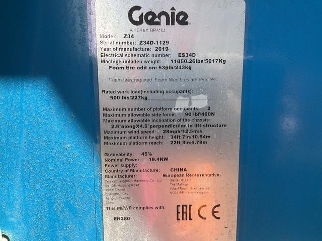 Genie Z34 - Articulated boom: picture 5 Genie Z34 - Articulated boom: picture 5