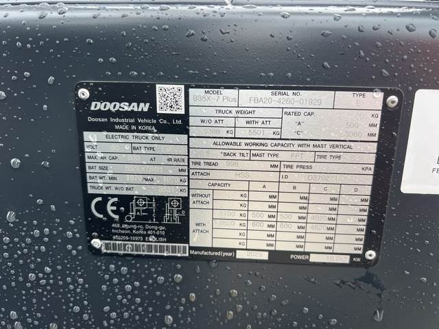 Doosan B35X-7 PLUS - Electric forklift: picture 5 Doosan B35X-7 PLUS - Electric forklift: picture 5