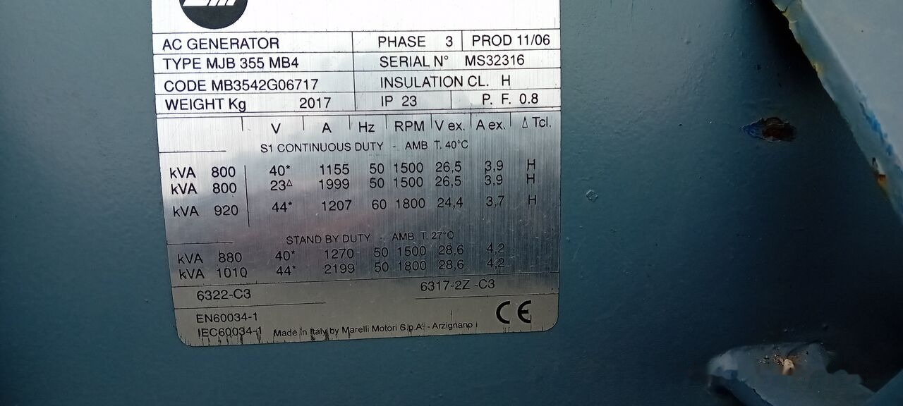 MAN MAN Generator Set Stamford 640 KW 800 KVA Diesel, 2017 Model, 931 HP, 8000 kg, Low Hours, For Sale in Poland - Generator set: picture 5 MAN MAN Generator Set Stamford 640 KW 800 KVA Diesel, 2017 Model, 931 HP, 8000 kg, Low Hours, For Sale in Poland - Generator set: picture 5