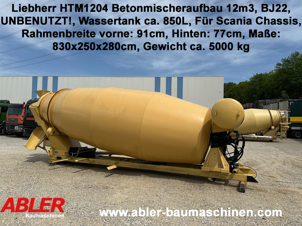 Liebherr HTM1204 Betonmischer Aufbau 12 m3 UNBENUTZT - Concrete mixer drum: picture 1 Liebherr HTM1204 Betonmischer Aufbau 12 m3 UNBENUTZT - Concrete mixer drum: picture 1