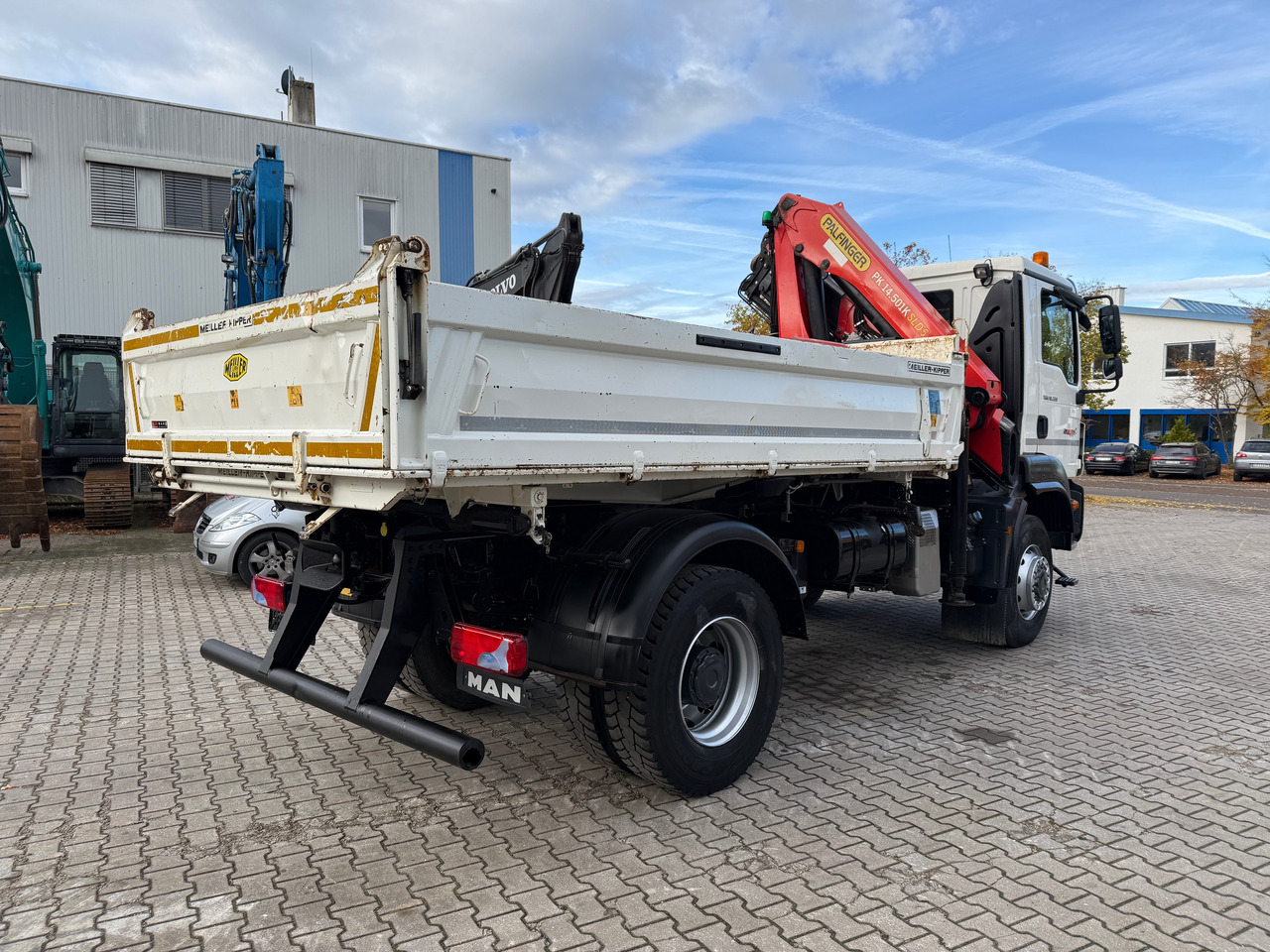 Tipper, Crane truck MAN TGM 18.320 Kipper+Kran Palfinger 4x4 Funk Greifer: picture 9