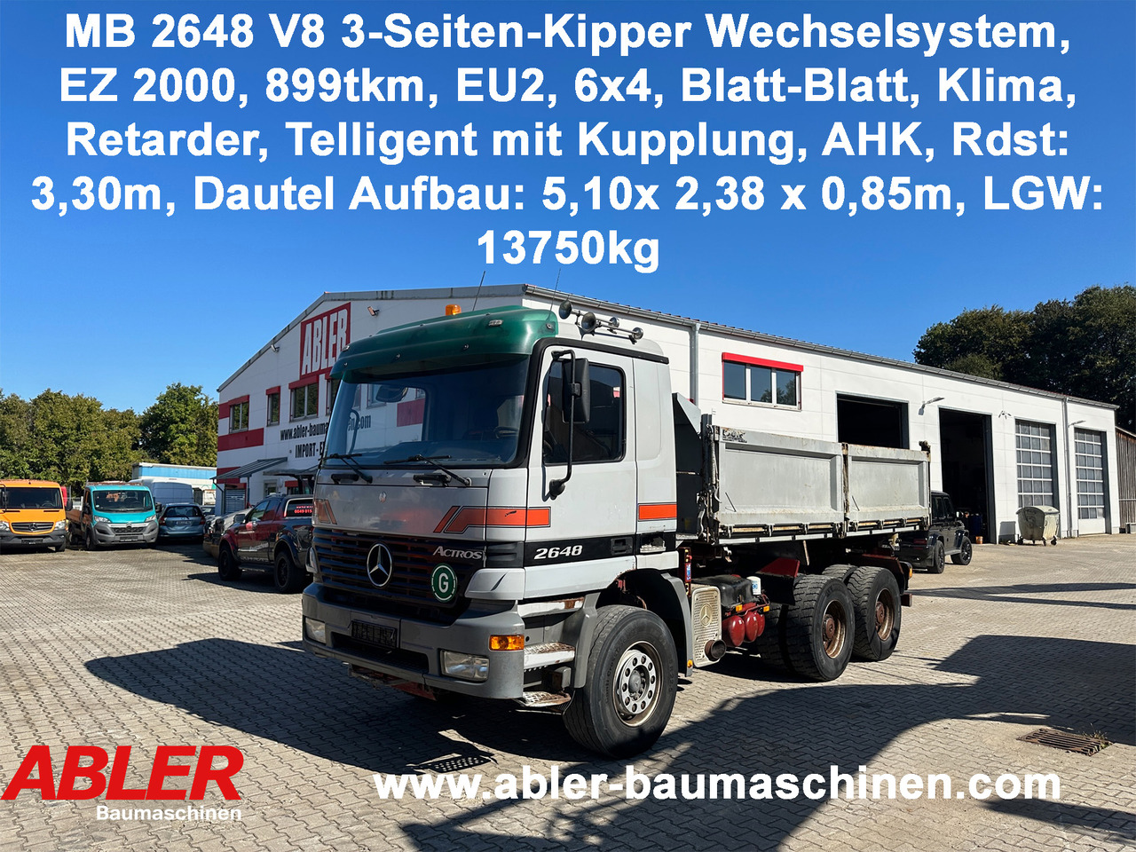 Mercedes-Benz 2648 3-Seiten-Kipper Wechselsystem V8 - Tipper: picture 1 Mercedes-Benz 2648 3-Seiten-Kipper Wechselsystem V8 - Tipper: picture 1