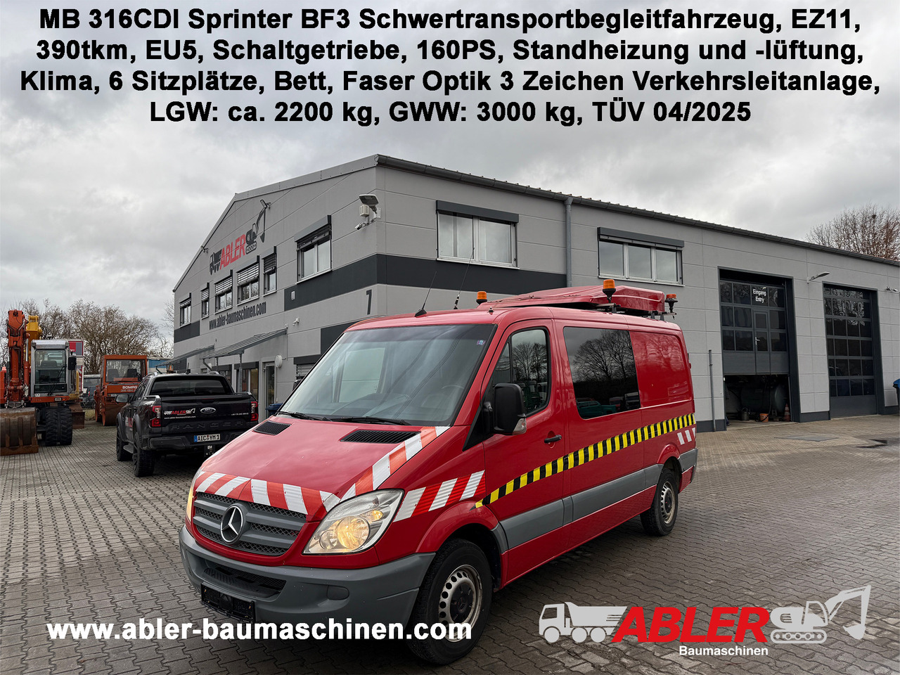 Combi van Mercedes-Benz 316 CDI Sprinter BF3 Schwertransportbegleitfahrzeug: picture 1