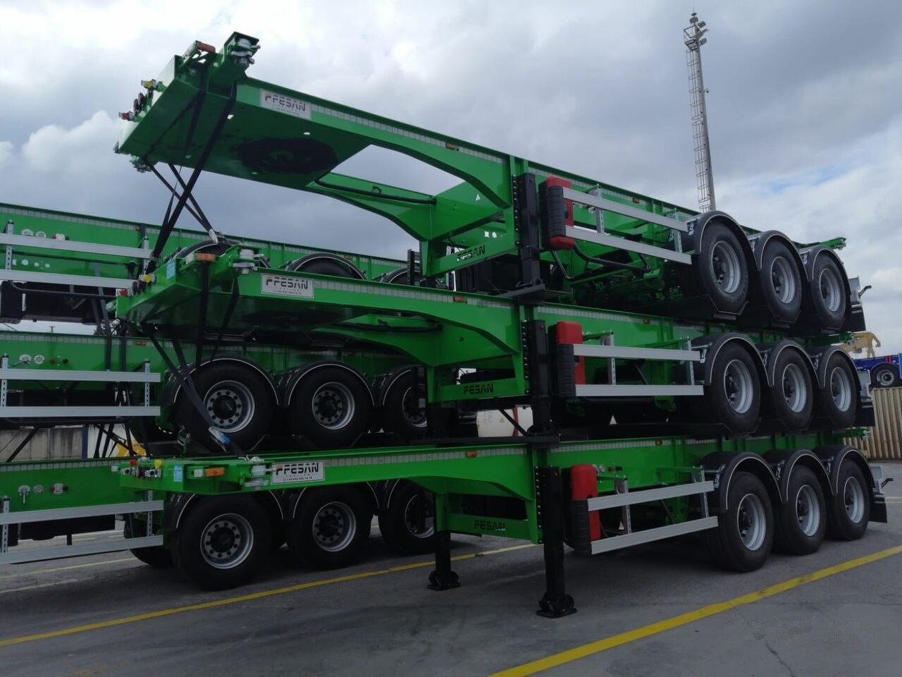 New Container transporter/ Swap body semi-trailer for transportation of containers Fesan CONTAINER CARRIER CHASSIS 20 FEET, 30 FEET, 40 FEET, 40 FEET HC: picture 7