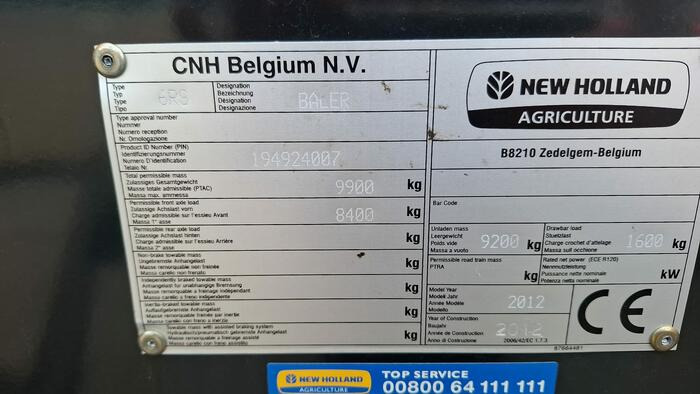New Holland BB 9070 R - Square baler: picture 4 New Holland BB 9070 R - Square baler: picture 4