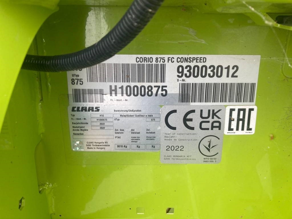 Harvester attachment Claas Conspeed 8-75 FC: picture 8
