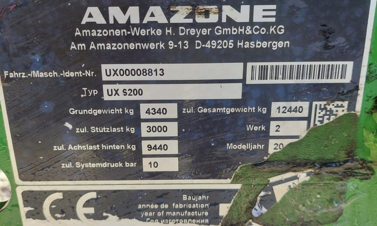 Amazone UX 6200 Super 30-24m on lease Amazone UX 6200 Super 30-24m: picture 15