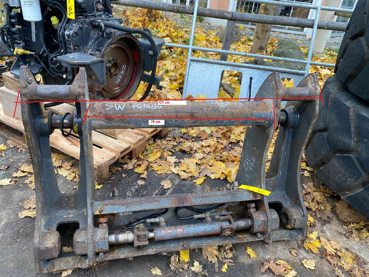 Hitachi ZW 150 - Quick coupler: picture 3 Hitachi ZW 150 - Quick coupler: picture 3