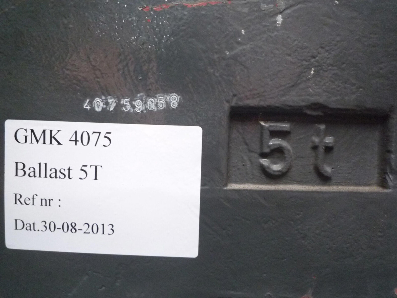 Grove GMK 4075 counterweight 5,0 ton - Counterweight for Mobile crane: picture 3 Grove GMK 4075 counterweight 5,0 ton - Counterweight for Mobile crane: picture 3