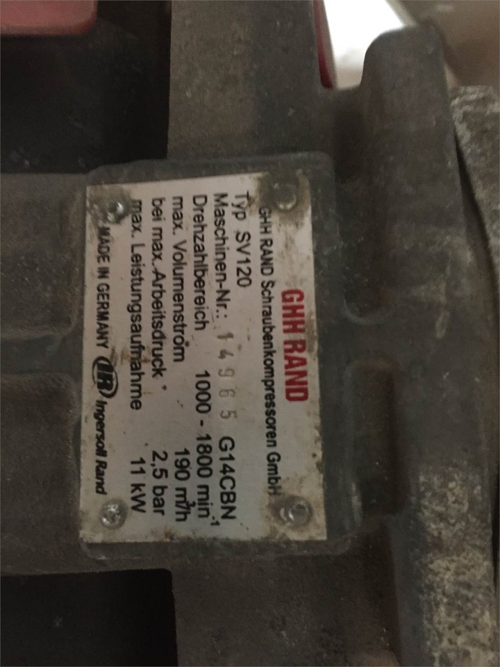 GHH RAND SV120 kompressor  - Air brake compressor: picture 5 GHH RAND SV120 kompressor  - Air brake compressor: picture 5