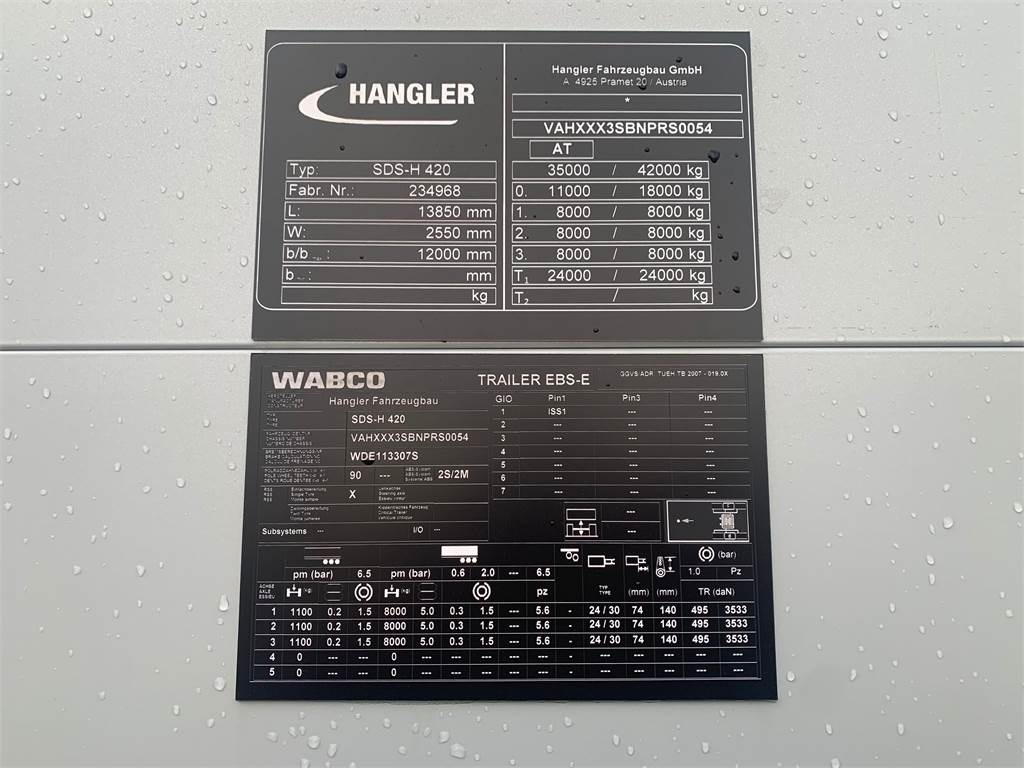 Curtainsider semi-trailer Hangler SDS-H 420 3-aks XL-godkendt + hævetag: picture 15