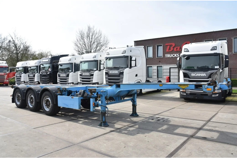 Container transporter/ Swap body semi-trailer Broshuis - SAF AXLES - 2 LIFT AXLES - DISC BRAKES - 2 x EXTENDABLE -: picture 1